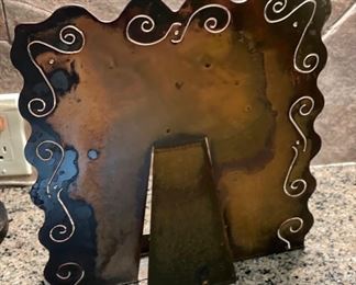 Rustic Metal Art Book Holder 13 x 12 x 3in