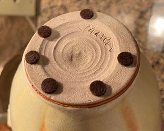 Signed Studio Pottery Pitcher 12 x 7 x 5.5in HxWxD