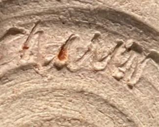 Signed Studio Pottery Pitcher 12 x 7 x 5.5in HxWxD