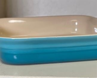 2pc Le Creuset Square Baking Dishes Blue LG: 2 x 11 x 9in HxWxD