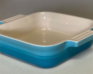 2pc Le Creuset Square Baking Dishes Blue LG: 2 x 11 x 9in HxWxD
