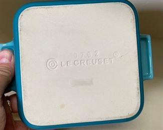 2pc Le Creuset Square Baking Dishes Blue LG: 2 x 11 x 9in HxWxD