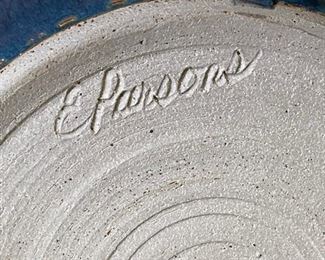 Studio Art Pottery Tureen Parsons 9 x 11 x 10in