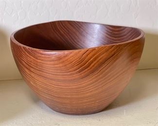 9pc Unisilver Thai Teak Wood Salad and Serving Bowl Set w Utensils Serving Bowl: 6in H x 10in diameter