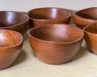 9pc Unisilver Thai Teak Wood Salad and Serving Bowl Set w Utensils Serving Bowl: 6in H x 10in diameter