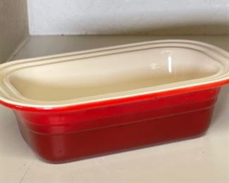 Le Creuset Red Baking Casserole Dish rectangular 3 x 10.75x7in HxWxD