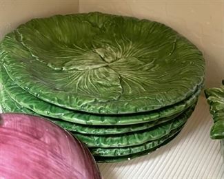 Lot 14pc of Vietri Italian Ceramics Vegetable Jar Plate lot 5in H