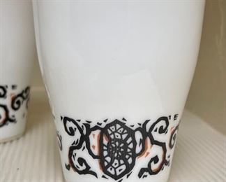 5pc Noritake MCM Teapot Tea Set Teapot: 4 x 7 x 6 in HxWxD