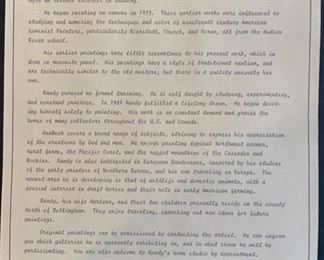 Original Oil Painting Mt. Rainier Randy Van Beek Art Vanbeek frame: 23 x 29.25 x 1.5 In Image: 13 x 20 in HxWxD