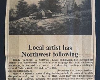 Original Oil Painting Ocean View Shack Randy Van Beek Art Vanbeek Frame: 21.25 x 28.25 x 1.5 In Image: 12.5 x 20 in HxWxD