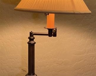 Bronze Finish Articulating Arm Desk Lamp 23 x 13 diameter