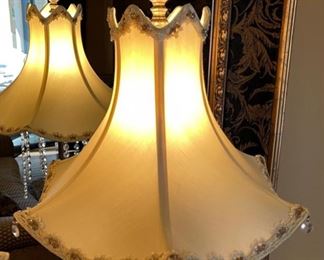 2pc Bronze & Black Pineapple Column Lamps PAIR 45 x 16 in diameter