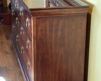 National Mt Airy Furniture 6 Drawer Double Dresser 34.5 x 68 x 19 in HxWxD