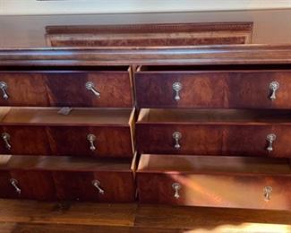 National Mt Airy Furniture 6 Drawer Double Dresser 34.5 x 68 x 19 in HxWxD