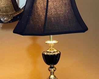 Black & Gold Touch Lamp Single 30 x 18.5 x 13 in HxWxD