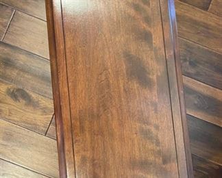 Dark Wood Magazine Rack Side Table 24 x 24 x 12 in HxWxD