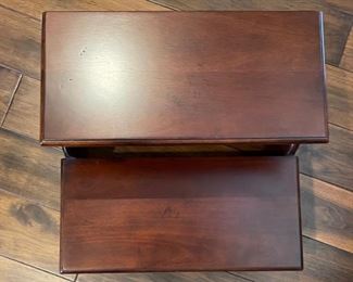 Dark Wood Bed Steps 15 x 20 x 18.5 in HxWxD