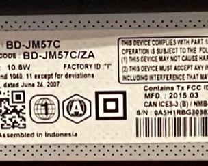 Samsung BD-JM57C Blu-ray DVD Player