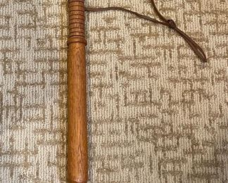 Antique 14in Billy Club Wood Police Baton Truncheon Night Stick #3 14in Long