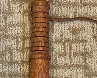Antique 14in Billy Club Wood Police Baton Truncheon Night Stick #3 14in Long