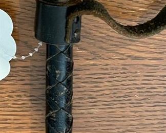 Antique Braided Black Leather Police SAP Slapjack Blackjack #3 8.25in Long
