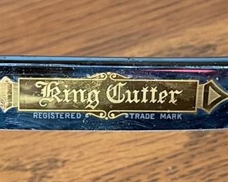 Antique Boker Tree Brand King Cutter Straight Razor Box: 6.5x1x.5in HxWxD