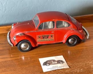 EMPTY Jim Beam Volkswagen Beetle Decanter 6x5x15in HxWxD