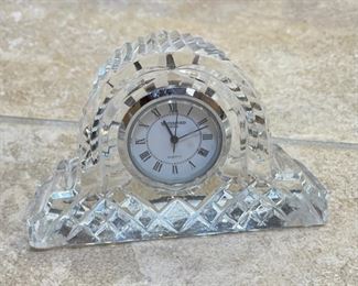 AS-IS Waterford Crystal Clock 2 x 4 x 1.5 in HxWxD