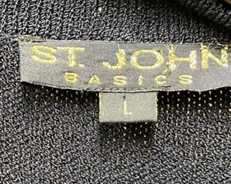 St. John Basics Knit Jacket & Skirt Size: L