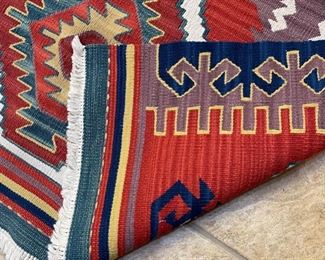 Lg Hand Knotted Peruvian rug 61 x 38.5