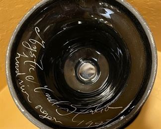 Mystic Mud Pottery Studio Hood River Oregon Vase 13in h x 8 in diameter