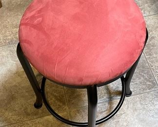 4pc Swivel top Microfiber Iron Frame Stools 25.5in H x 17in Dia