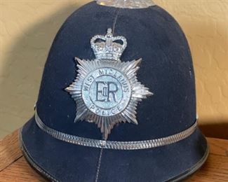 English British Bobby Helmet West Midlands Police Hat Rose top 8x9x11.75in