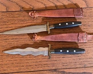 2pc Middle Eastern Serpentine & Straight Blade Daggers 11.5in