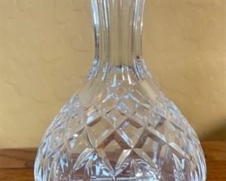 Waterford Crystal Lismore Carafe Decanter #2 Reverse Pattern 8.75in H