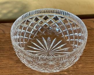 8in Waterford Crystal Diamond Pattern Bowl 3.5in H x 8in Diameter