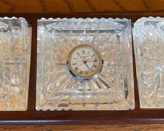 Waterford Crystal Executive 2 Pen Desk Set 10x12x5in HxWxD