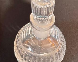 "Waterford Crystal Round Perfume Bottle and Stopper Giftware Decanter" 5in H