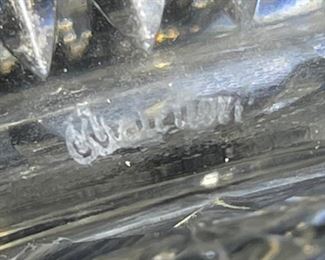 "Waterford Crystal Round Perfume Bottle and Stopper Giftware Decanter" 5in H