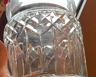 Waterford Crystal Lismore Biscuit Barrel Jar with Lid 7.5in H x 5in Diameter