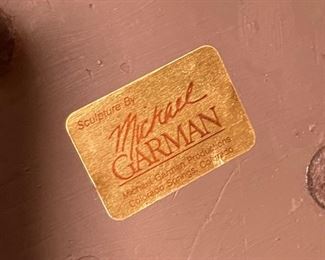 Michael Garman Birdie Bronze Tone Resin Sculpture Statue Golfer Girl 8.5in H