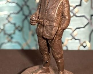 Michael Garman BOGIE Bronze Tone Resin Sculpture Statue Golfer Girl 9.25in H