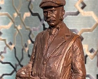 Michael Garman BOGIE Bronze Tone Resin Sculpture Statue Golfer Girl 9.25in H