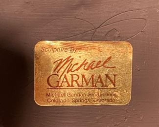 Michael Garman BOGIE Bronze Tone Resin Sculpture Statue Golfer Girl 9.25in H