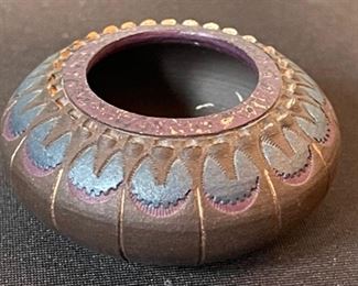 3pc Joanie Govedare Pottery Mini Pots/Vases Largest: 4.25in H x 2.25in Diameter