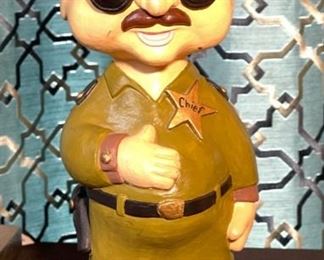 Continental Studios Chalkware Police Chief Statue 1972 Plaster 14.5x5.5x5.5in HxWxD