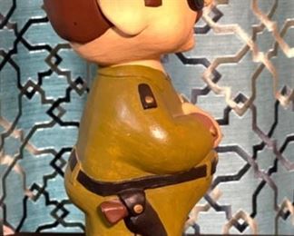 Continental Studios Chalkware Police Chief Statue 1972 Plaster 14.5x5.5x5.5in HxWxD