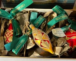 3pc Waterford Yuletide Memories Christmas Ornaments Set in Box 115953