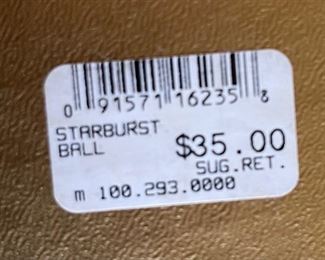 Waterford Starburst Ball Christmas Ornament