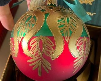 Waterford Peacock Grande Ball Christmas Ornament